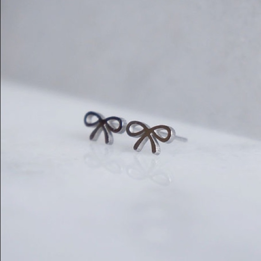 🆕 Bow Tie Stainless Steel Earring Studs